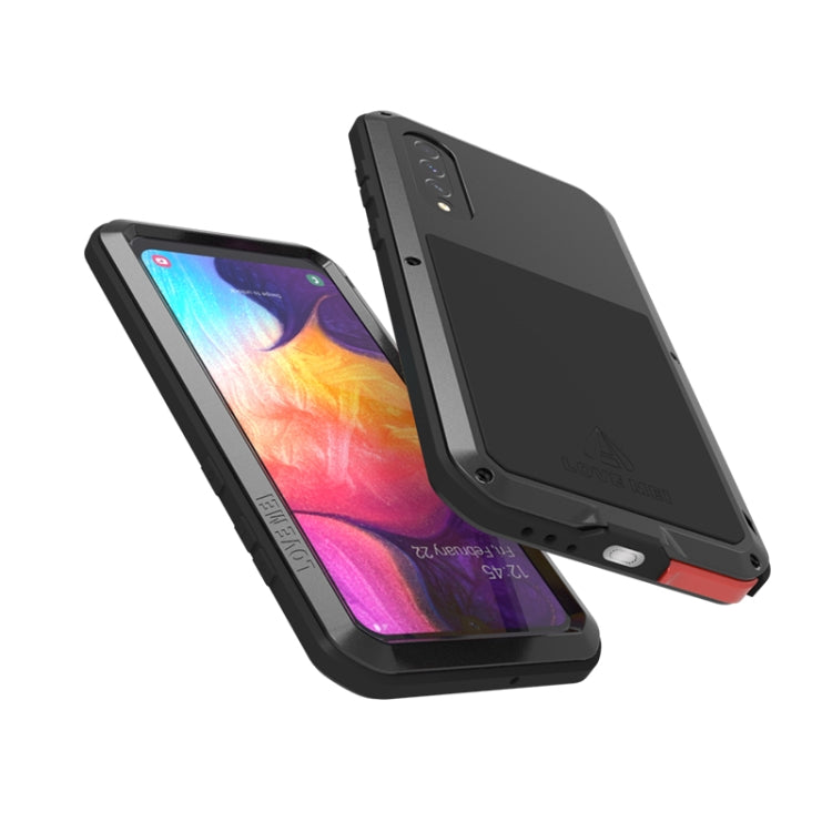 For Galaxy A50 LOVE MEI Metal Shockproof Waterproof Dustproof Protective Case(Silver) - Galaxy Phone Cases by LOVE MEI | Online Shopping South Africa | PMC TechLife | Buy Now Pay Later Mobicred