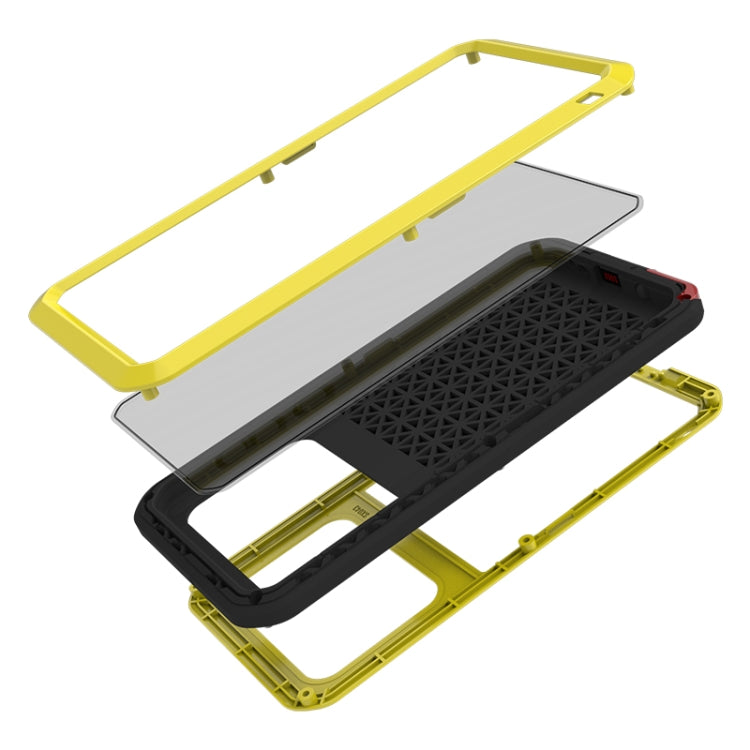 For Galaxy A71 LOVE MEI Metal Shockproof Waterproof Dustproof Protective Case(Yellow) - free shipping - PMC TechLife - Order now!