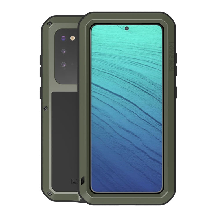 For Galaxy S20 LOVE MEI Metal Shockproof Waterproof Dustproof Protective Case(Army Green) - Galaxy Phone Cases by LOVE MEI | Online Shopping South Africa | PMC Jewellery