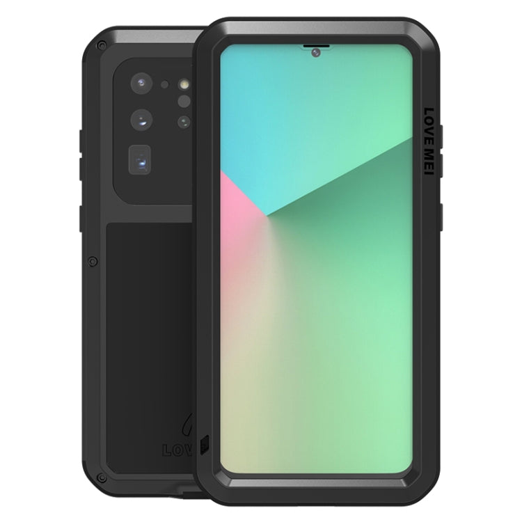 For Galaxy S20 Ultra LOVE MEI Metal Shockproof Waterproof Dustproof Protective Case(Black) - Galaxy Phone Cases by LOVE MEI | Online Shopping South Africa | PMC Jewellery