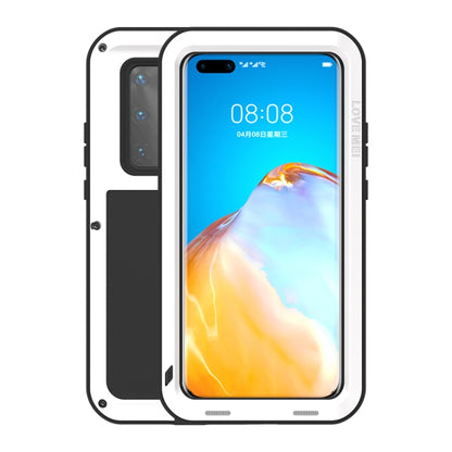 For Huawei P40 Pro LOVE MEI Metal Shockproof Waterproof Dustproof Protective Case(White) - Huawei Cases by LOVE MEI | Online Shopping South Africa | PMC Jewellery