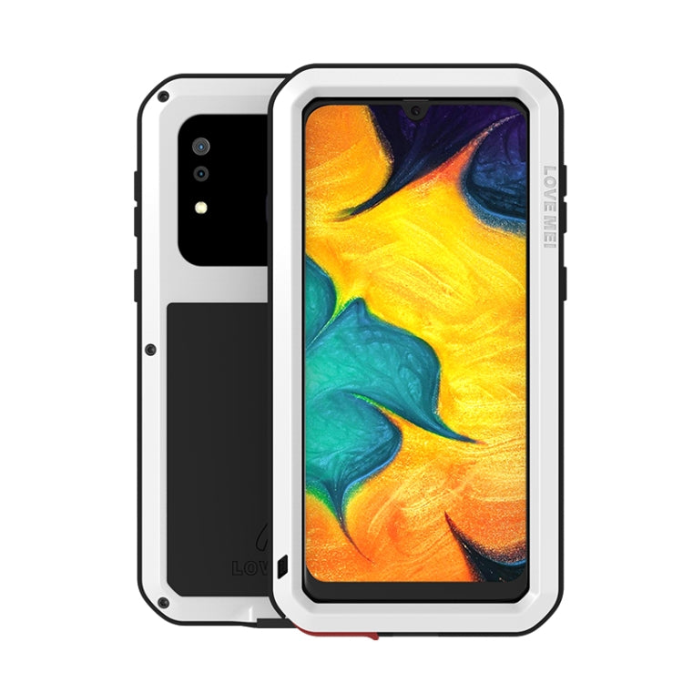 For Galaxy A30 LOVE MEI Metal Shockproof Waterproof Dustproof Protective Case(White) - Galaxy Phone Cases by LOVE MEI | Online Shopping South Africa | PMC Jewellery