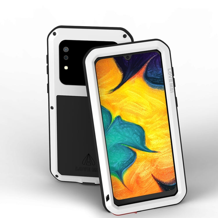 For Galaxy A30 LOVE MEI Metal Shockproof Waterproof Dustproof Protective Case(White) - Galaxy Phone Cases by LOVE MEI | Online Shopping South Africa | PMC Jewellery