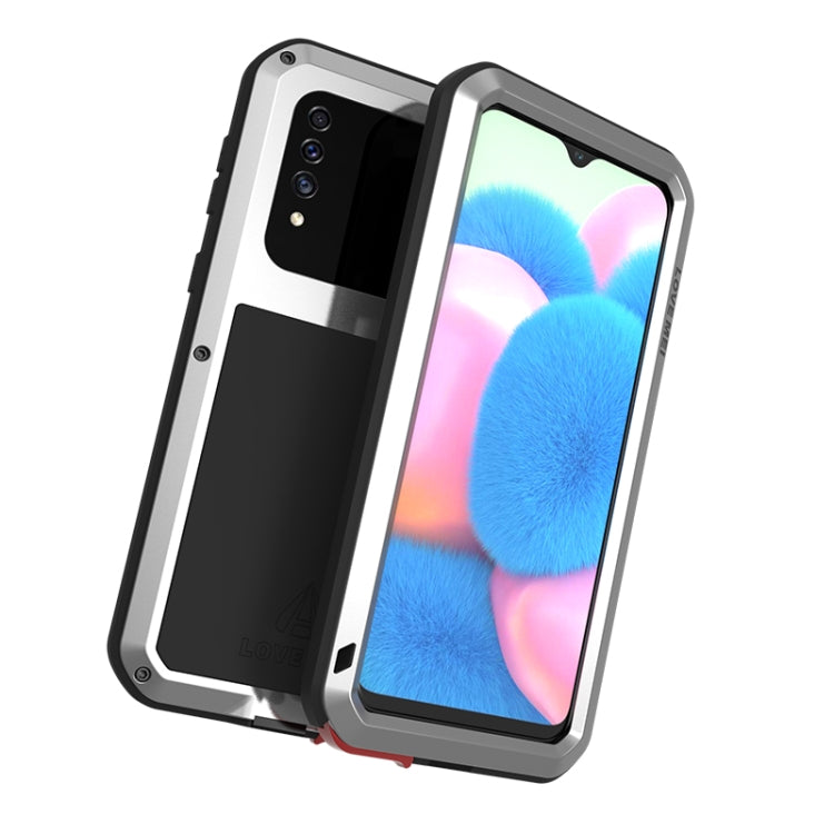 For Galaxy A30s LOVE MEI Metal Shockproof Waterproof Dustproof Protective Case(Silver) - Galaxy Phone Cases by LOVE MEI | Online Shopping South Africa | PMC Jewellery