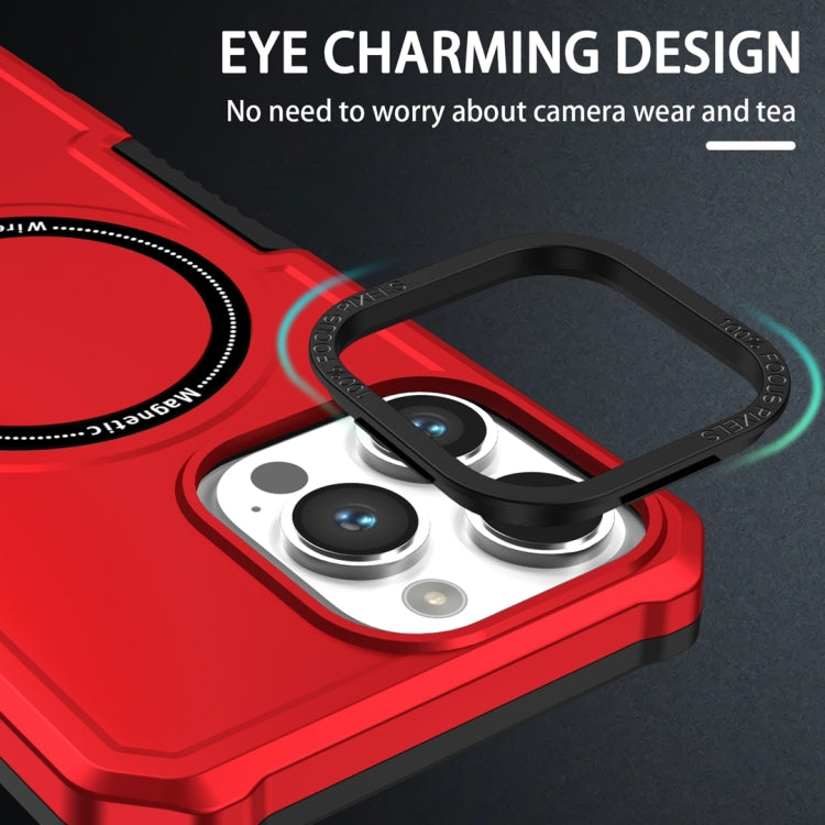 For Samsung Galaxy S21 FE 5G MagSafe Shockproof Armor Phone Case(Red) - Galaxy Phone Cases by PMC TechLife | Online Shopping South Africa | PMC TechLife