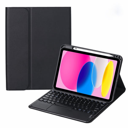 For iPad 10th Gen 10.9 2022 SA-10C Bluetooth Touch Keyboard Leather Tablet Case with Pen Slot(Black) - Universal by PMC Jewellery | Online Shopping South Africa | PMC Jewellery