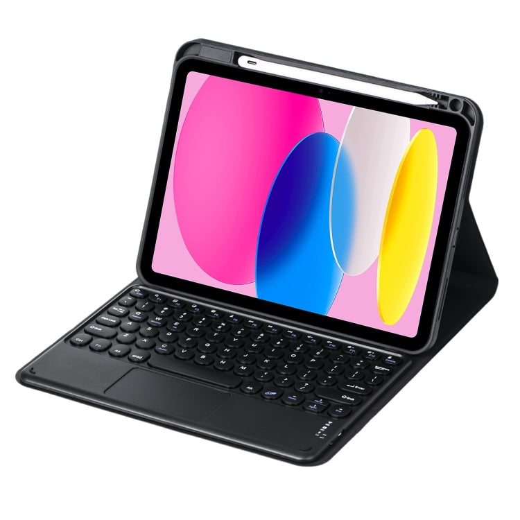 For iPad 10th Gen 10.9 2022 SA-10C Bluetooth Touch Keyboard Leather Tablet Case with Pen Slot(Black) - Universal by PMC Jewellery | Online Shopping South Africa | PMC Jewellery