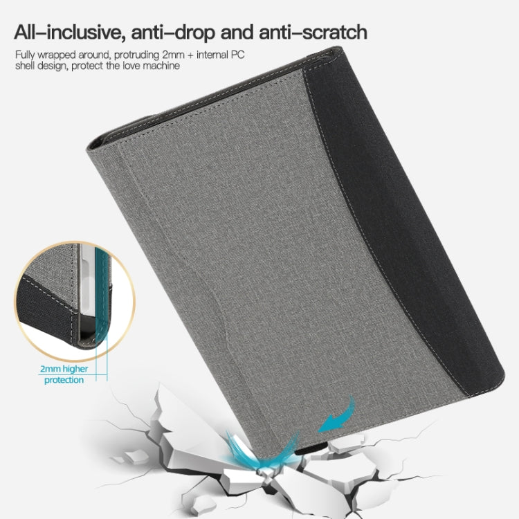 For Microsoft Surface Pro 10 / 9 Cloth Texture Stitching Leather Tablet Case(Grey Blue) - Others by PMC TechLife | Online Shopping South Africa | PMC TechLife | Buy Now Pay Later Mobicred