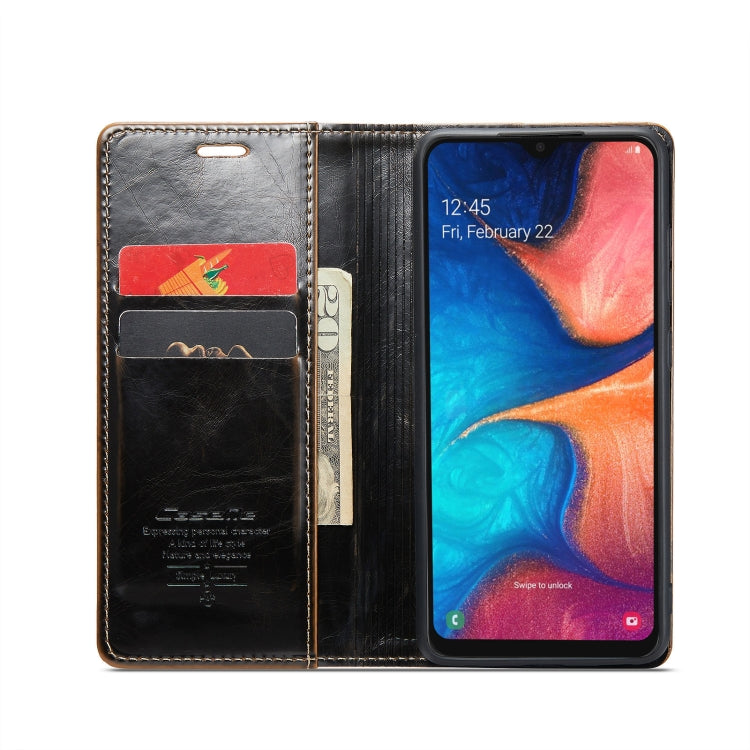 For Samsung Galaxy A20／A30／M10S CaseMe 003 Crazy Horse Texture Leather Phone Case(Coffee) - Galaxy Phone Cases by CaseMe | Online Shopping South Africa | PMC Jewellery | Buy Now Pay Later Mobicred