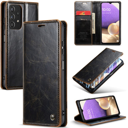 For Samsung Galaxy A32 5G／M32 5G CaseMe 003 Crazy Horse Texture Leather Phone Case(Coffee) - Galaxy Phone Cases by CaseMe | Online Shopping South Africa | PMC Jewellery | Buy Now Pay Later Mobicred