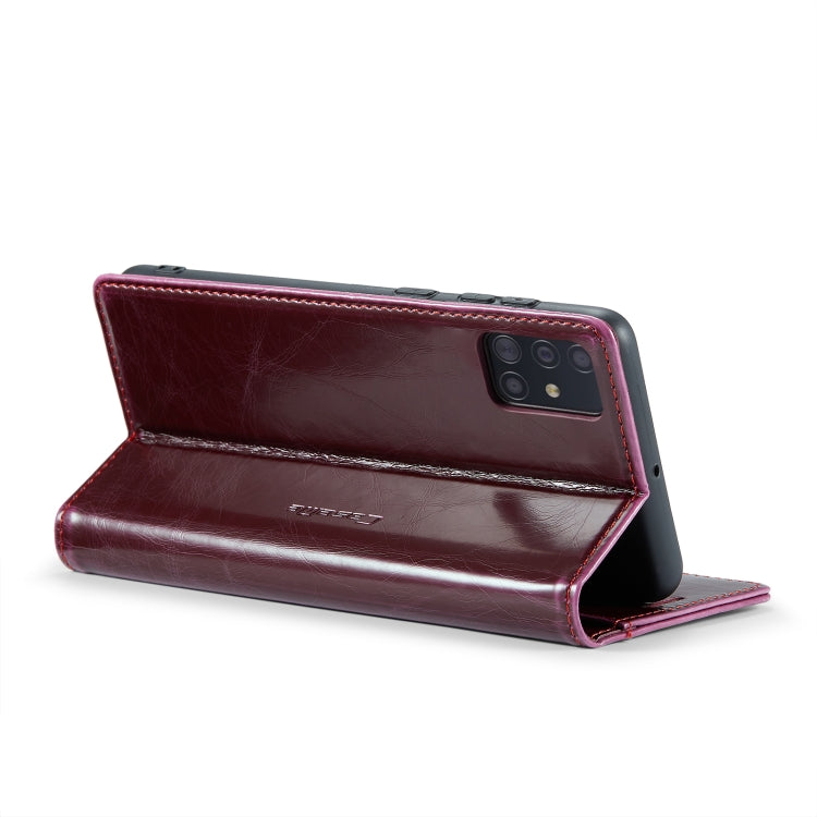 For Samsung Galaxy A51 4G/M40S CaseMe 003 Crazy Horse Texture Leather Phone Case(Wine Red) - Galaxy Phone Cases by CaseMe | Online Shopping South Africa | PMC Jewellery | Buy Now Pay Later Mobicred