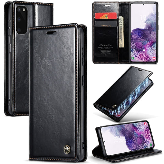 For Samsung Galaxy S20 CaseMe 003 Crazy Horse Texture Leather Phone Case(Black) - Galaxy Phone Cases by CaseMe | Online Shopping South Africa | PMC Jewellery | Buy Now Pay Later Mobicred