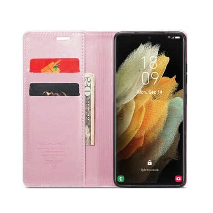 For Samsung Galaxy S21 Ultra 5G CaseMe 003 Crazy Horse Texture Leather Phone Case(Rose Gold) - Galaxy S21 Ultra 5G Cases by CaseMe | Online Shopping South Africa | PMC Jewellery | Buy Now Pay Later Mobicred