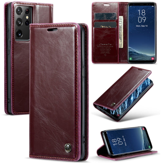 For Samsung Galaxy S8 CaseMe 003 Crazy Horse Texture Leather Phone Case(Wine Red) - Galaxy Phone Cases by CaseMe | Online Shopping South Africa | PMC Jewellery | Buy Now Pay Later Mobicred