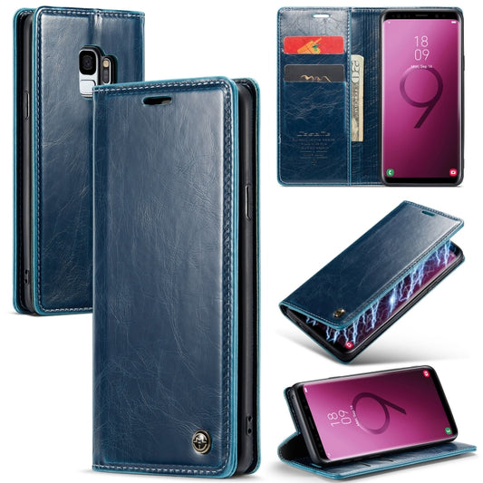 For Samsung Galaxy S9 CaseMe 003 Crazy Horse Texture Leather Phone Case(Blue) - Galaxy Phone Cases by CaseMe | Online Shopping South Africa | PMC Jewellery | Buy Now Pay Later Mobicred