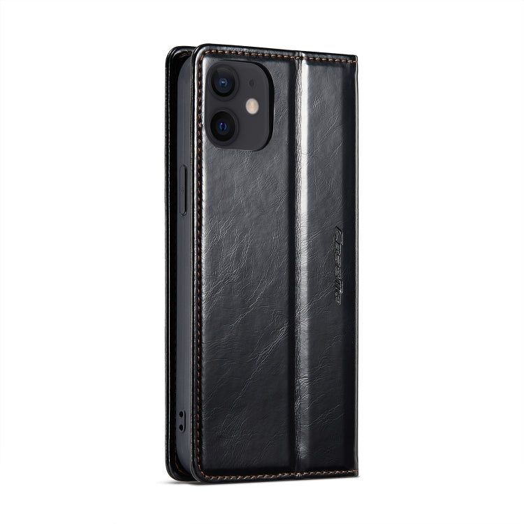 For iPhone 12 mini CaseMe 003 Crazy Horse Texture Leather Phone Case(Black) - iPhone 12 mini Cases by CaseMe | Online Shopping South Africa | PMC Jewellery | Buy Now Pay Later Mobicred