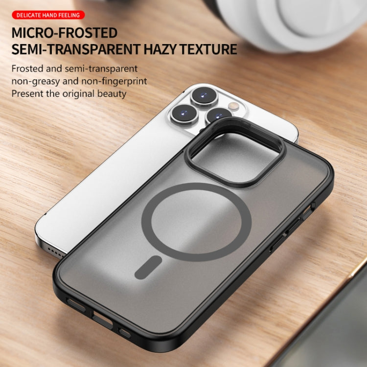 For iPhone 14 Pro Max Skin Feel Frosted Magsafe Phone Case(Transparent White) - iPhone 14 Pro Max Cases by PMC Jewellery | Online Shopping South Africa | PMC Jewellery