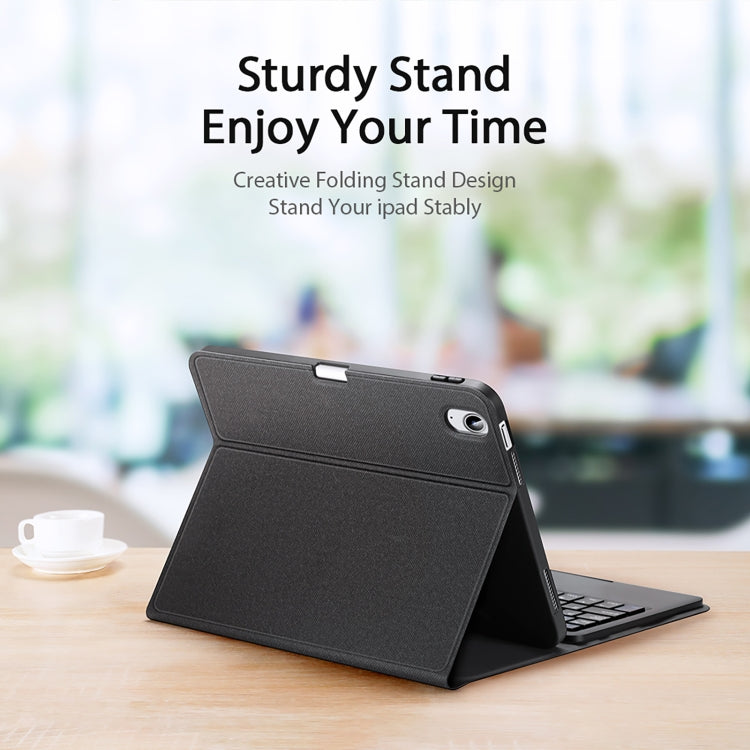 For iPad 10th Gen 10.9 2022 DUX DUCIS TK Series Bluetooth Keyboard Leather Case with Touchpad & Smart Sleep Function(Black) - Universal by DUX DUCIS | Online Shopping South Africa | PMC Jewellery