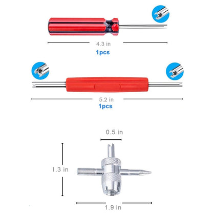 6 in 1 Tire Valve Core Removal and Installation Tool - Hand Tool Sets by PMC Jewellery | Online Shopping South Africa | PMC Jewellery | Buy Now Pay Later Mobicred