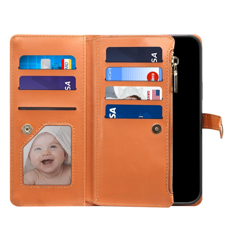 For Google Pixel 7 5G ESEBLE Star Series Lanyard Zipper Wallet RFID Leather Case(Brown) - Google Cases by ESEBLE | Online Shopping South Africa | PMC TechLife | Buy Now Pay Later Mobicred