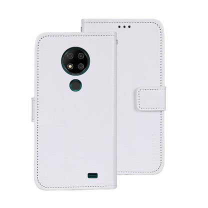 For Oukitel C19 Pro idewei Crazy Horse Texture Leather Phone Case(White) - More Brand by idewei | Online Shopping South Africa | PMC Jewellery | Buy Now Pay Later Mobicred