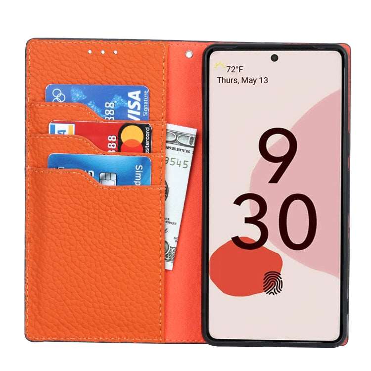 For Google Pixel 7 5G Litchi Texture Genuine Leather Phone Case(Dark Blue) - Google Cases by PMC TechLife | Online Shopping South Africa | PMC TechLife | Buy Now Pay Later Mobicred