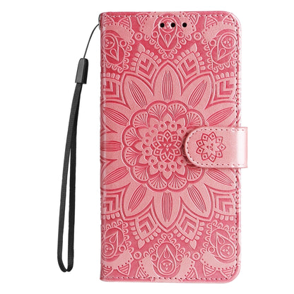 For Huawei nova Y61 Embossed Sunflower Leather Phone Case(Rose Gold) - Huawei Cases by PMC Jewellery | Online Shopping South Africa | PMC Jewellery