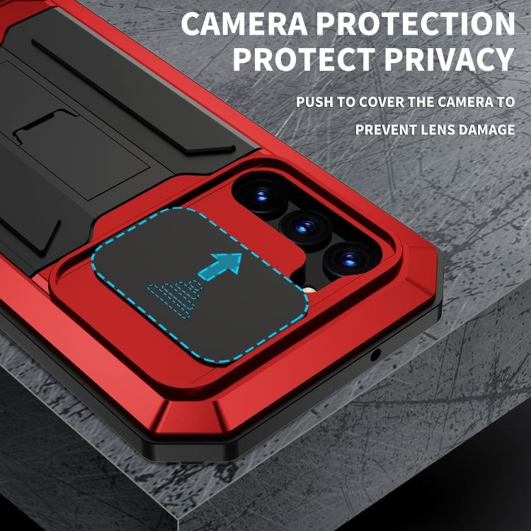 For Samsung Galaxy S23+ 5G R-JUST Sliding Camera Design Life Waterproof Dustproof Shockproof Phone Case(Red) - Galaxy S23+ 5G Cases by R-JUST | Online Shopping South Africa | PMC Jewellery