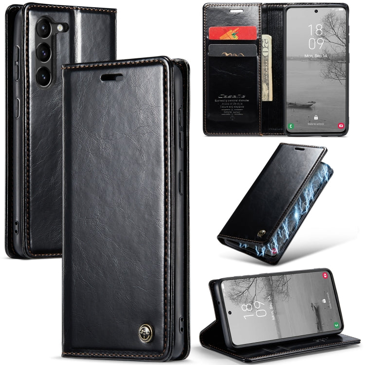 For Samsung Galaxy S23 5G CaseMe 003 Crazy Horse Texture Leather Phone Case(Black) - Galaxy S23 5G Cases by CaseMe | Online Shopping South Africa | PMC Jewellery | Buy Now Pay Later Mobicred