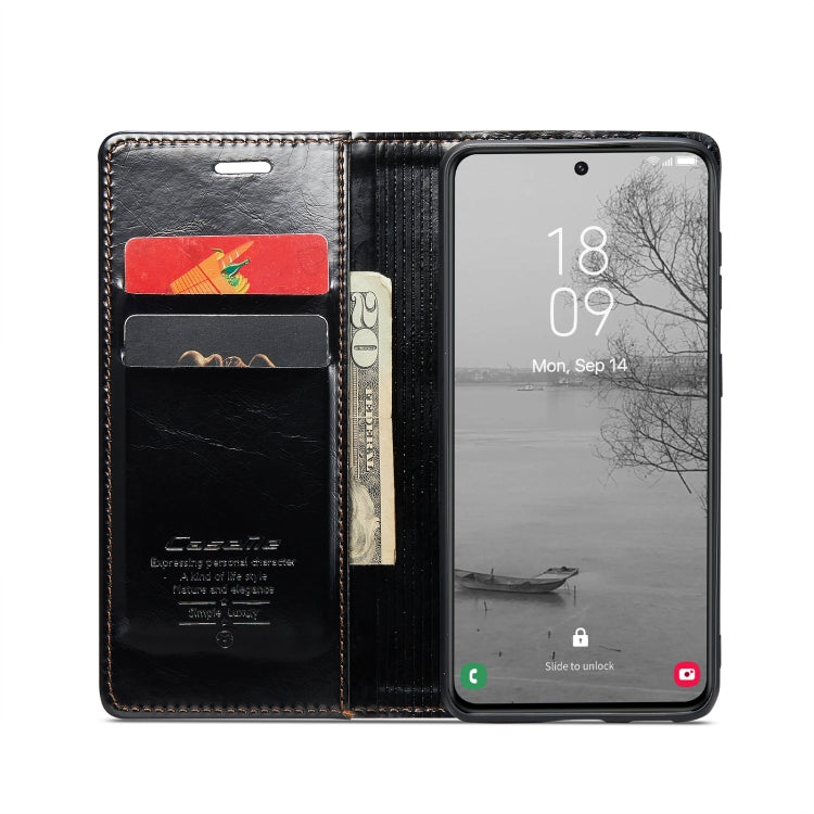 For Samsung Galaxy S23 5G CaseMe 003 Crazy Horse Texture Leather Phone Case(Black) - Galaxy S23 5G Cases by CaseMe | Online Shopping South Africa | PMC Jewellery | Buy Now Pay Later Mobicred