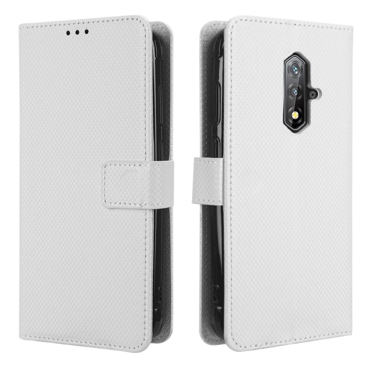 For Blackview BV5200 Diamond Texture Leather Phone Case(White) - More Brand by PMC Jewellery | Online Shopping South Africa | PMC Jewellery