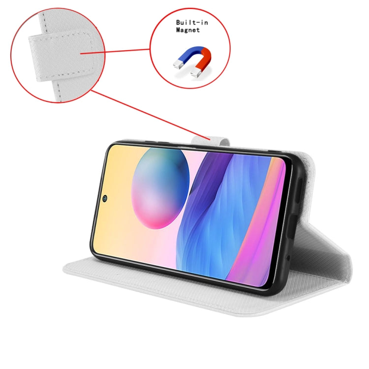 For Blackview BV5200 Diamond Texture Leather Phone Case(White) - More Brand by PMC TechLife | Online Shopping South Africa | PMC TechLife