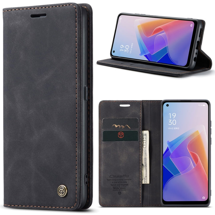 CaseMe 013 Multifunctional Horizontal Flip Leather Phone Case For OPPO Reno7 Z Global/Reno7 Lite Global/Reno8 Lite Global/F21 Pro 5G Global/Reno8 Z Global(Black) - OPPO Cases by CaseMe | Online Shopping South Africa | PMC Jewellery | Buy Now Pay Later Mobicred