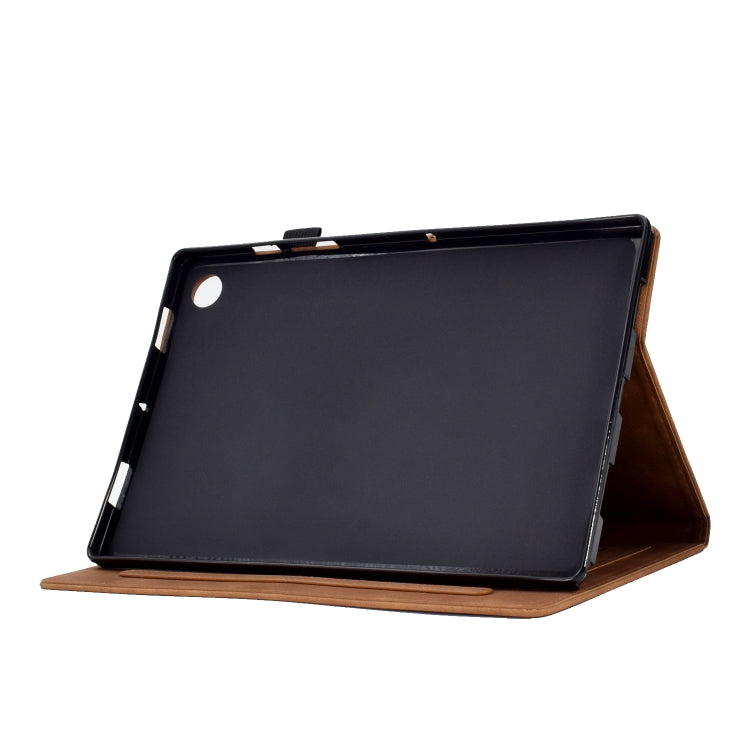 For Huawei MatePad T 10s Tower Embossed Leather Tablet Case(Brown) - Huawei by PMC TechLife | Online Shopping South Africa | PMC TechLife | Buy Now Pay Later Mobicred