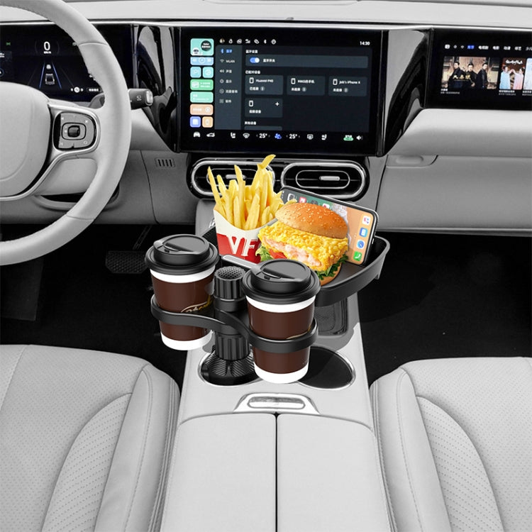 B09 Car Drink Water Cup Holder 360 Degree Rotating Dinner Plate(Black) - Car Drink Holders by PMC Jewellery | Online Shopping South Africa | PMC Jewellery | Buy Now Pay Later Mobicred