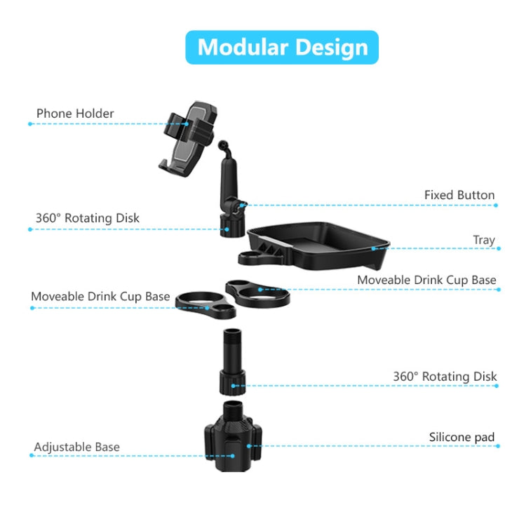 B10 Car Drink Water Cup Mobile Phone Holder 360 Degree Rotating Dinner Plate(Green) - Car Drink Holders by PMC TechLife | Online Shopping South Africa | PMC TechLife | Buy Now Pay Later Mobicred