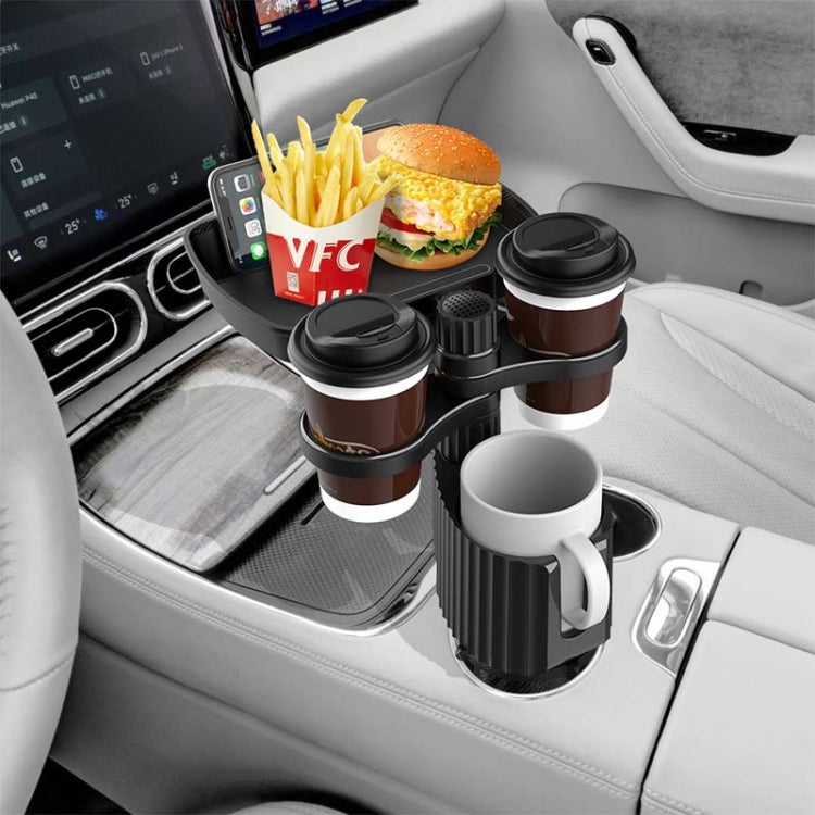 A05 Car Drink Water Cup Holder 360 Degree Rotating Dinner Plate(Black) - Car Drink Holders by PMC Jewellery | Online Shopping South Africa | PMC Jewellery | Buy Now Pay Later Mobicred