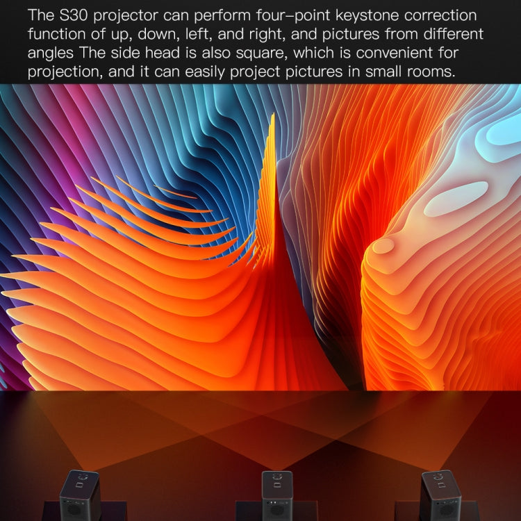 S30 Android System HD Portable WiFi Mobile Projector, Plug Type:US Plug(Black) - Mini Projector by PMC TechLife | Online Shopping South Africa | PMC TechLife | Buy Now Pay Later Mobicred