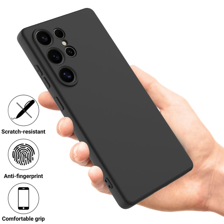 For Samsung Galaxy S25 Ultra Solid Color Liquid Silicone Dropproof Full Coverage Phone Case(Black) - free shipping - PMC Jewellery - Order now!