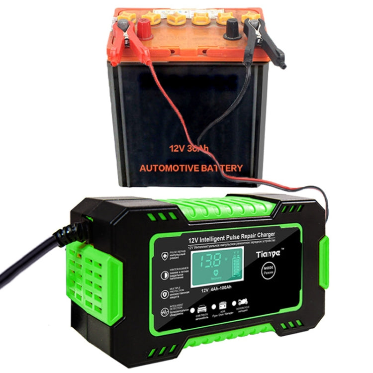 Motorcycle / Car Battery Smart Charger with LCD Screen, Plug Type:US Plug - Battery Charger by PMC Jewellery | Online Shopping South Africa | PMC Jewellery | Buy Now Pay Later Mobicred