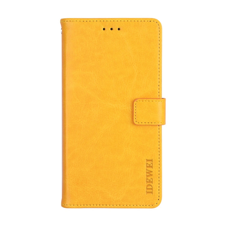 For Wiko Y50 idewei Crazy Horse Texture Horizontal Flip Leather Case with Holder & Card Slots & Wallet(Yellow) - Wiko by idewei | Online Shopping South Africa | PMC Jewellery | Buy Now Pay Later Mobicred