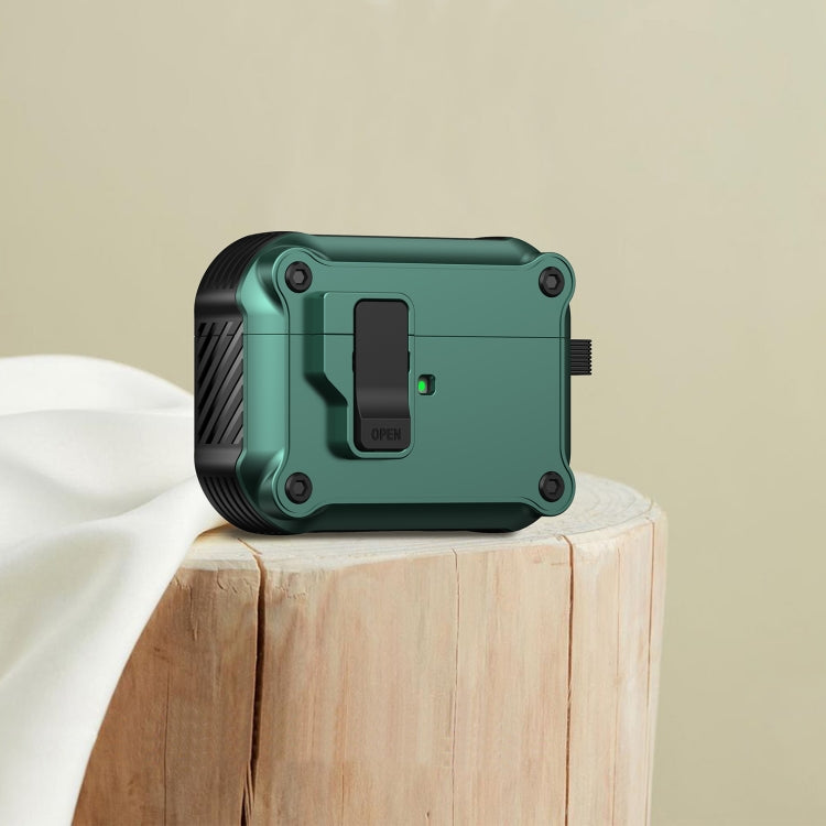 For AirPods Pro Eagle Shockproof Earphone Protective Case with Switch(Green) - For AirPods Pro by PMC Jewellery | Online Shopping South Africa | PMC Jewellery | Buy Now Pay Later Mobicred
