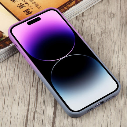 For iPhone 14 Pro Liquid TPU Silicone Gradient MagSafe Phone Case(Purple) - iPhone 14 Pro Cases by PMC Jewellery | Online Shopping South Africa | PMC Jewellery