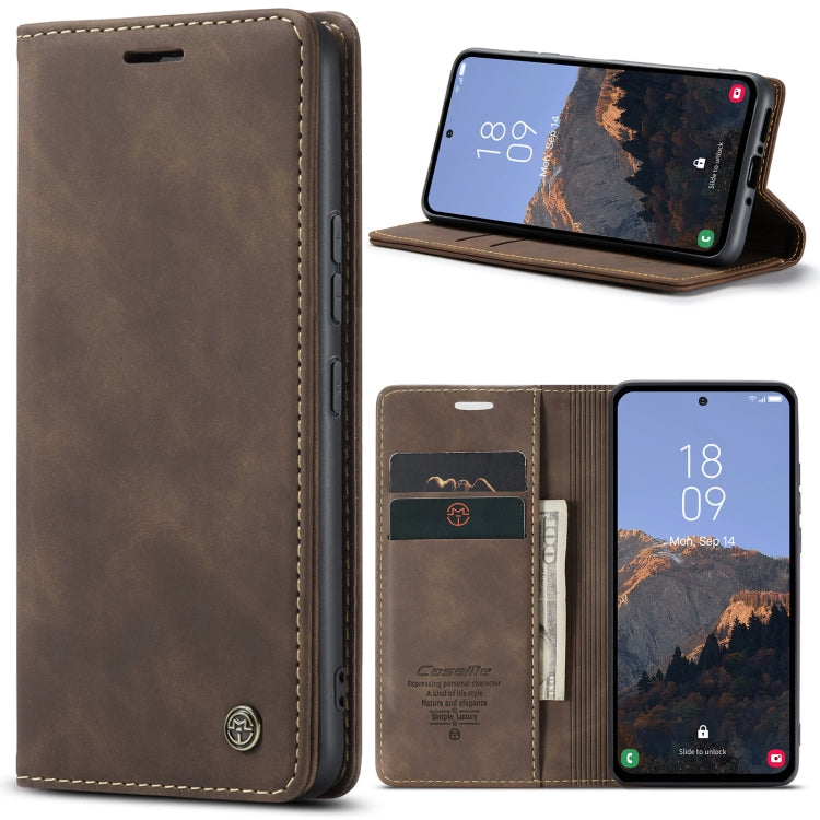 For Samsung Galaxy A54 CaseMe 013 Multifunctional Horizontal Flip Leather Phone Case(Coffee) - Galaxy Phone Cases by CaseMe | Online Shopping South Africa | PMC Jewellery | Buy Now Pay Later Mobicred