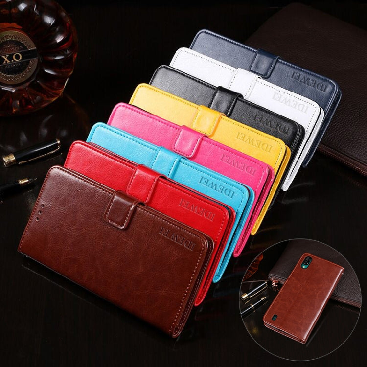 For Blackview A60 idewei Crazy Horse Texture Horizontal Flip Leather Case with Holder & Card Slots & Wallet(Black) - More Brand by idewei | Online Shopping South Africa | PMC TechLife | Buy Now Pay Later Mobicred