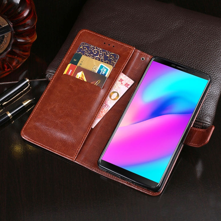 For Cubot J3 idewei Crazy Horse Texture Horizontal Flip Leather Case with Holder & Card Slots & Wallet(Black) - More Brand by idewei | Online Shopping South Africa | PMC Jewellery | Buy Now Pay Later Mobicred