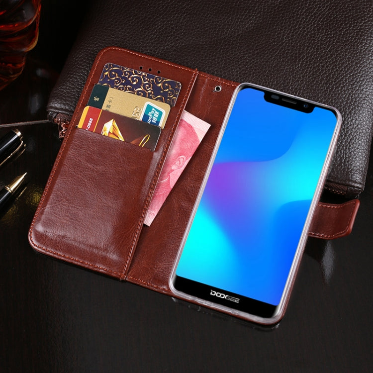 For Doogee X70 idewei  Crazy Horse Texture Horizontal Flip Leather Case with Holder & Card Slots & Wallet(Rose Red) - More Brand by idewei | Online Shopping South Africa | PMC Jewellery | Buy Now Pay Later Mobicred