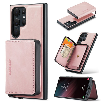 For Samsung Galaxy S24 Ultra 5G JEEHOOD Magnetic Zipper Horizontal Flip Leather Phone Case(Pink) - Galaxy S24 Ultra 5G Cases by JEEHOOD | Online Shopping South Africa | PMC Jewellery | Buy Now Pay Later Mobicred