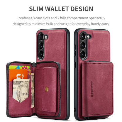 For Samsung Galaxy S24 5G JEEHOOD Magnetic Zipper Horizontal Flip Leather Phone Case(Red) - Galaxy S24 5G Cases by JEEHOOD | Online Shopping South Africa | PMC Jewellery | Buy Now Pay Later Mobicred