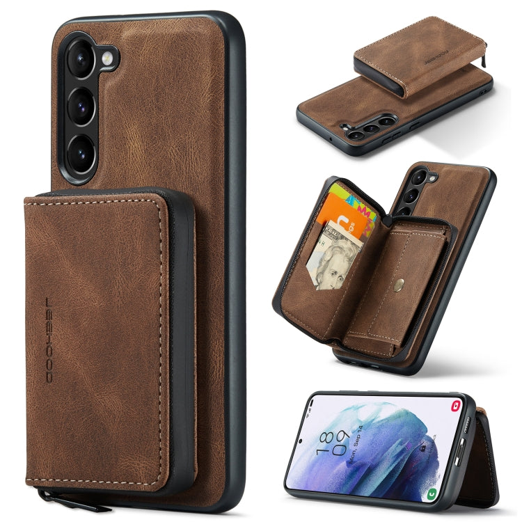 For Samsung Galaxy S24+ 5G JEEHOOD Magnetic Zipper Horizontal Flip Leather Phone Case(Brown) - Galaxy S24+ 5G Cases by JEEHOOD | Online Shopping South Africa | PMC Jewellery | Buy Now Pay Later Mobicred